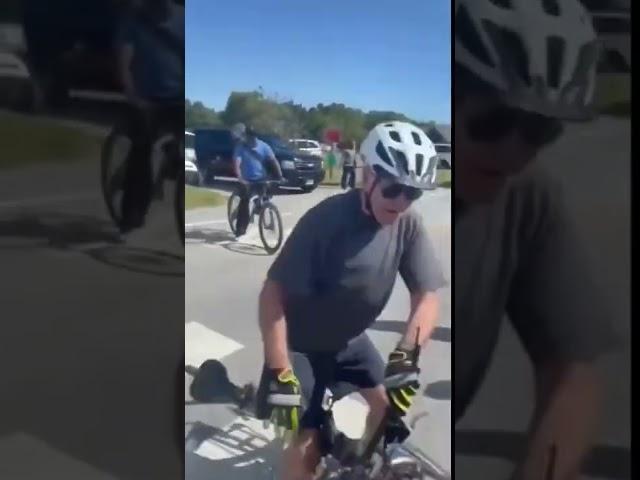 Joe Biden falls off bike while cycling in Delaware