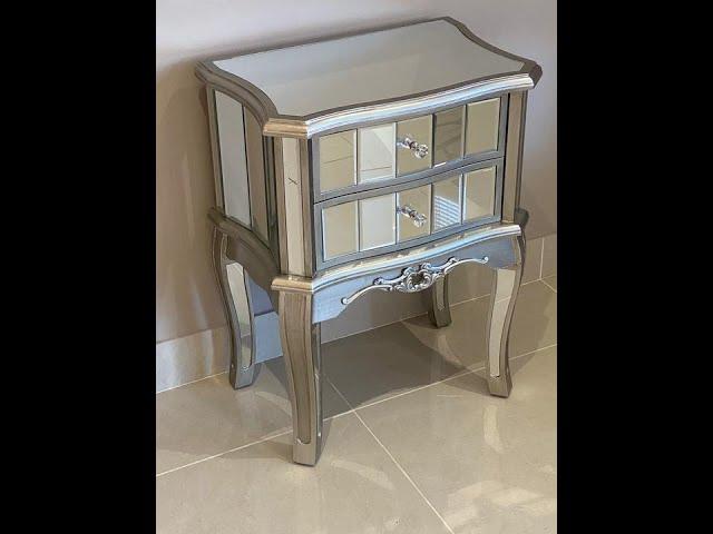 Victorian Two Drawer Mirrored Pedestal Live Demo VIdeo