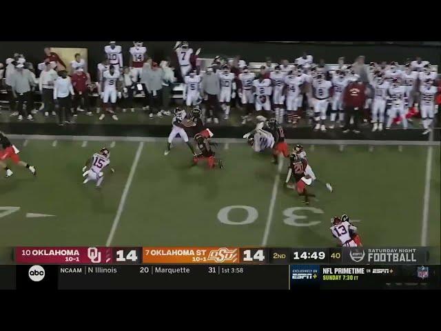 Oklahoma State 100 yard kick return against Oklahoma 2021 College Football