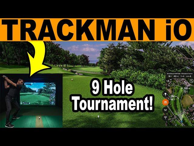 Trackman Golf Simulator Tournament! Playing 9 Holes with Trackman iO (Evian Resort)