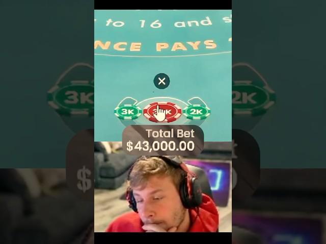 HYPER BET ON BLACKJACK #highlights #blackjack #streamer #cards