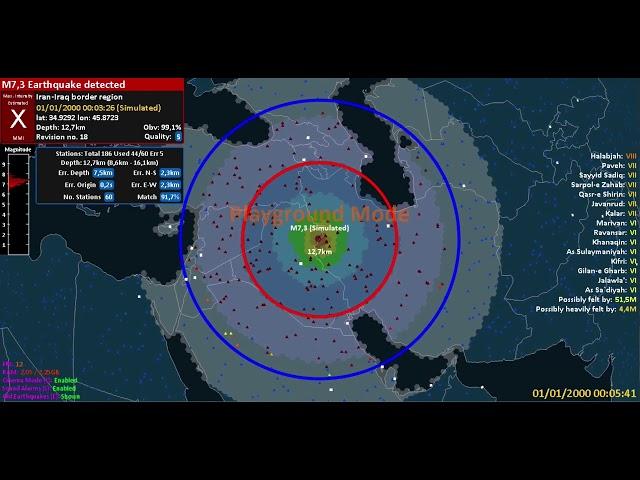 2017 IRAN-IRAK EARTHQUAKE SIMULATED BY GLOBALQUAKE