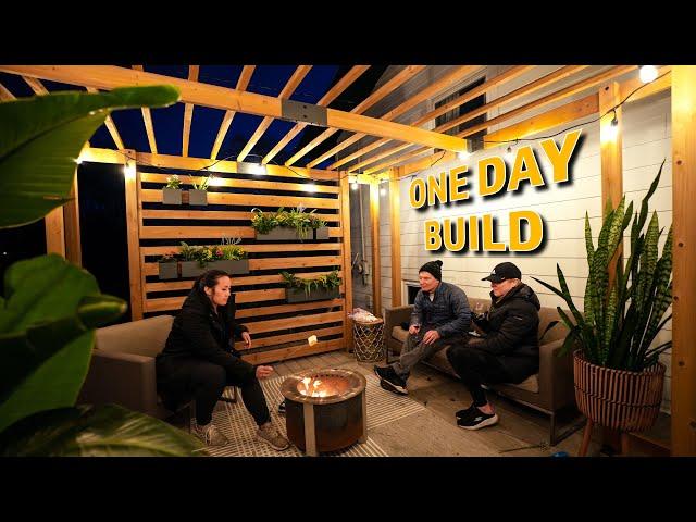 ONE DAY BACKYARD TRANSFORMATION - DIY Pergola Build