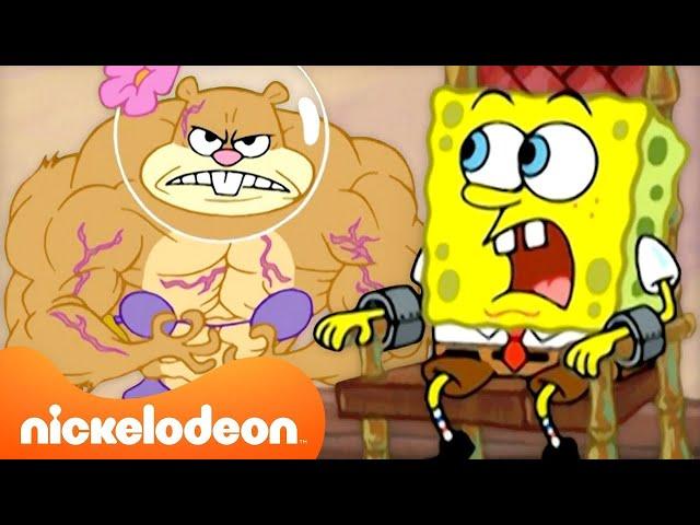 60 MINUTES of Sandy Saving the Day ‍️ | SpongeBob