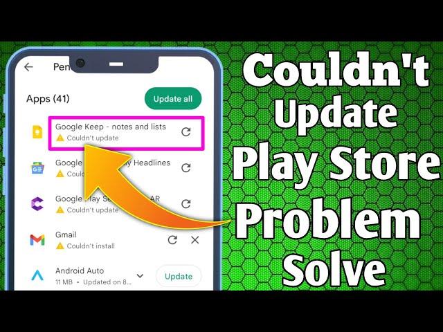 couldn't update play store problem | play store app couldn't update |