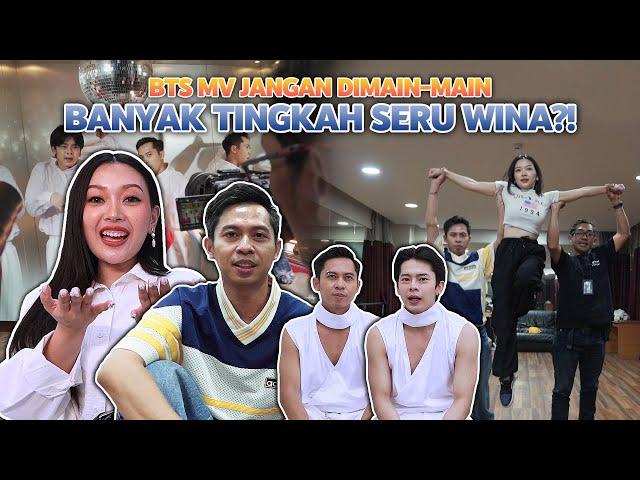 WINA BANYAK TINGKAH LUCU?! | BEHIND THE MUSIC VIDEO WINA GACIMA JANGAN DIMAIN MAIN