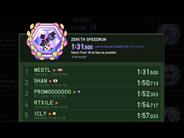 ZENITH SPEEDRUN 1:31 (WR) / Holding 5 PPS for 5 MINUTES [TETR.IO]