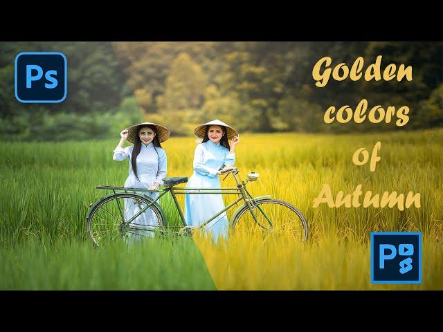 Apply Golden Colors of Autumn - Photoshop Tutorial 2023