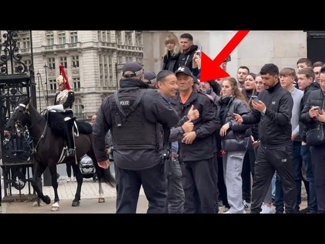 Rude Silly Chinese Tourists Laughs and Thwarts the Guards and Police During Inspections