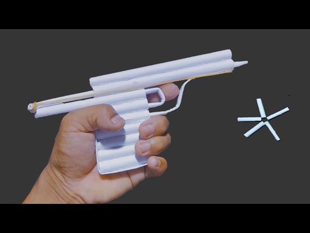 Cara Membuat Pistol Kertas, Origami Pistol kertas Bisa Menembak