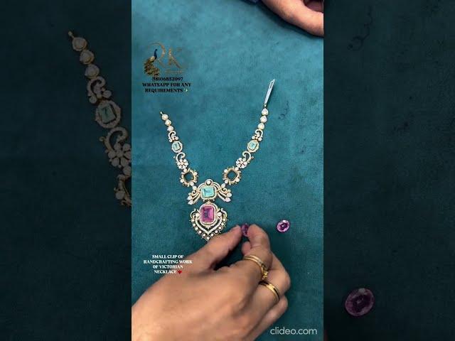 Victorian necklace | Gold Jewellery | RK Jewellers | Light Weight Jewellery | @brideessentials