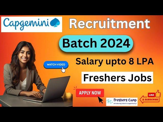 Capgemini Off Campus Drive 2024 : Capgemini Hiring for Freshers| Capgemini Recruitment 2024 Freshers