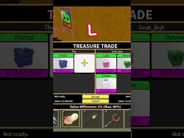 what do people trade for portal #roblox #bloxfruits #trading #portal