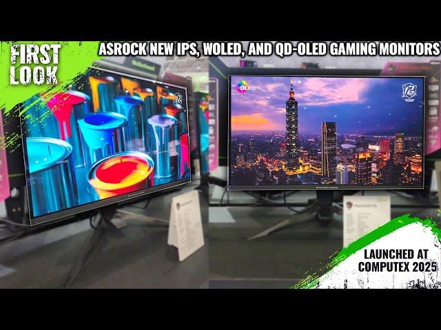 ASRock Phantom Gaming Series, IPS, WOLED, And QD-OLED Gaming Monitors Launched At Computex 2025
