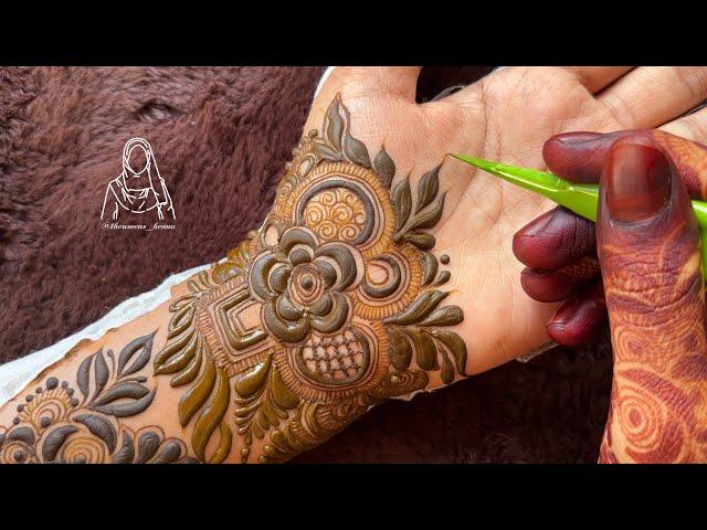 Very beautiful Latest Freestyle Floral Henna Design for Hands | Beautiful gulf style heavy Henna