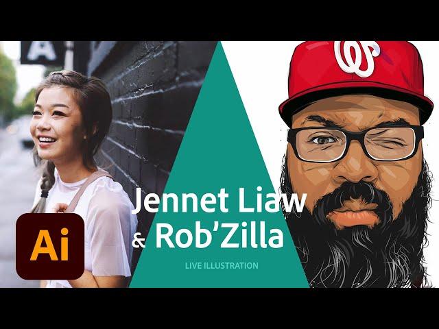 Live Illustration with Jennet Liaw and Rob Generette III - Adobe Live | Adobe Creative Cloud