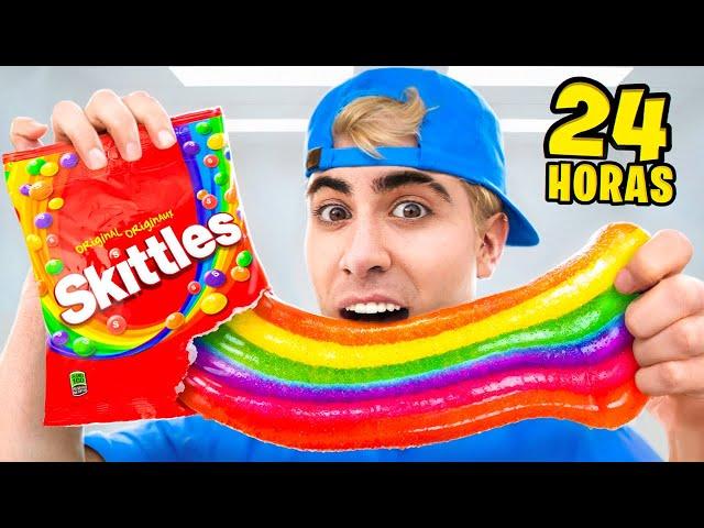 24 HOURS EATING CANDY !!