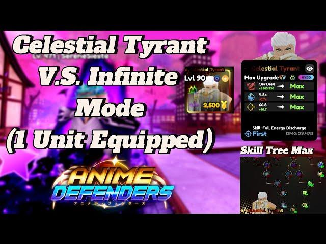 Celestial Tyrant V.S. Infinite Mode (OP) | Anime Defenders