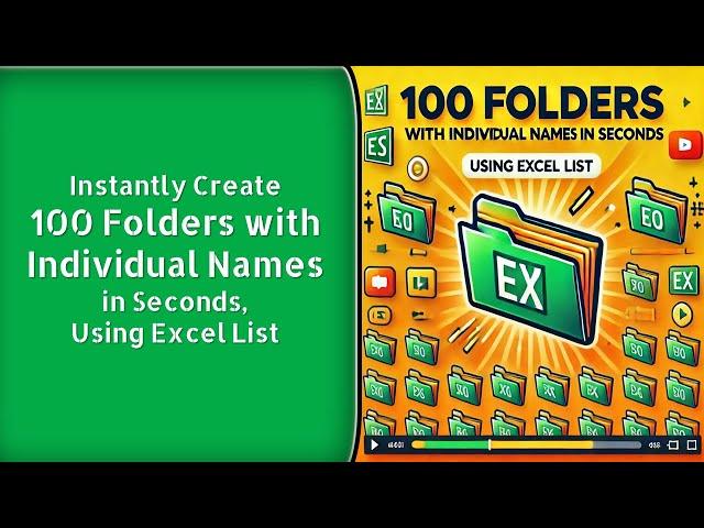 Instantly Create 100 Folders with Individual Names in Seconds, Using Excel List || TechTricksGh