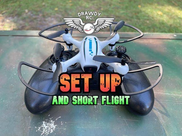 DRONE SET UP AND SHORT FLIGHT (Harbor Freight Drone)