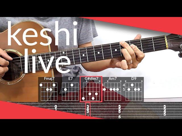 beside you, live (keshi) Guitar Tutorial | Tab, Chords