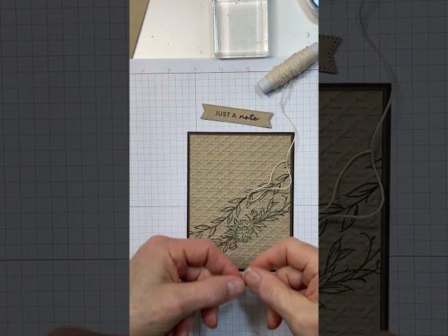 Stampin Up//Happy Labels//Decorative Borders//#Shorts//Cane Weave 3D Embossing//Clean And Simple