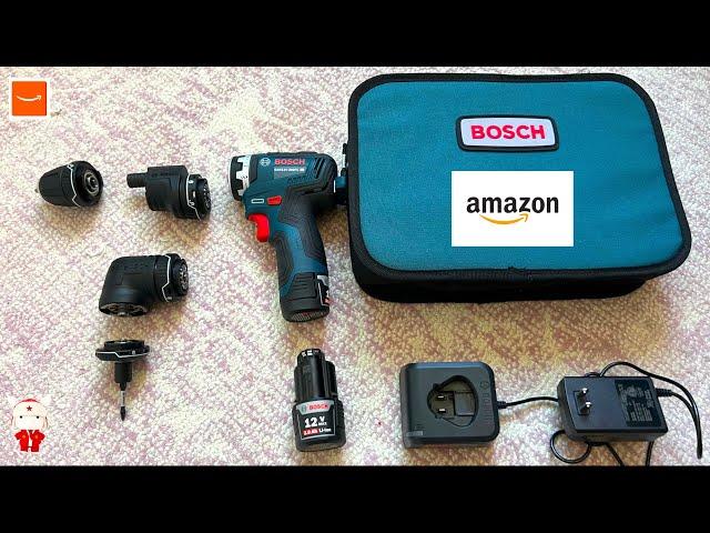 BOSCH GSR12V-300FCB22 12V Max EC Brushless Flexiclick 5-In-1 Drill/Driver System with Batteries.