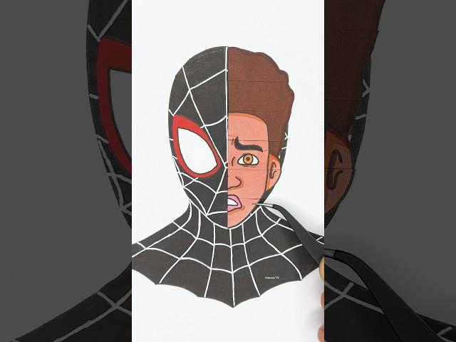 Spider Man Verse 3 Transformation Miles Morales Art #shortsvideo #spiderman #milesmorales