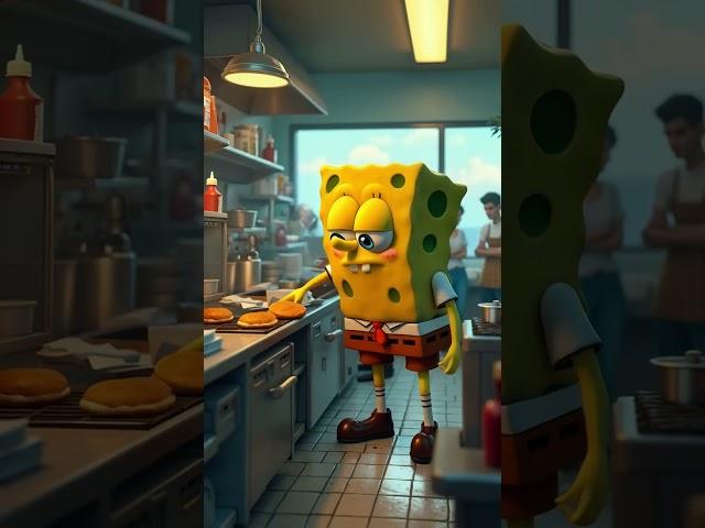 SpongeBob's Lonely Journey: A Day in the Real World #spongebob