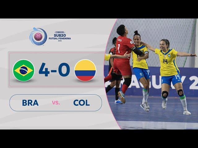 BRASIL vs. COLOMBIA [4-0] | RESUMEN | CONMEBOL SUB20FSFEM | FASE DE GRUPOS