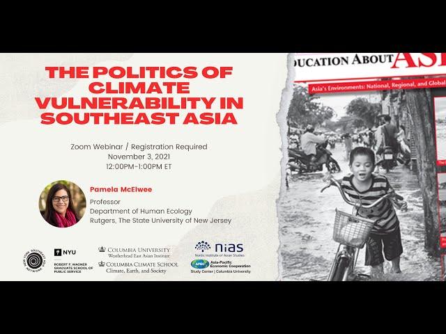 The Politics of Climate Vulnerability in Southeast Asia