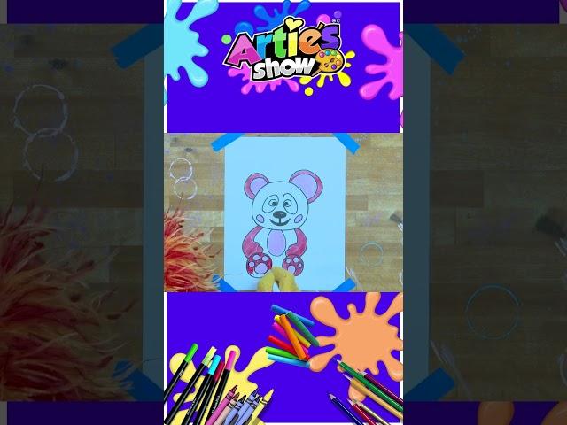 How To Draw A Cute Bear - Artie's Short Show #Shorts #HowToDraw #ArtiesShow #Artie #Animal