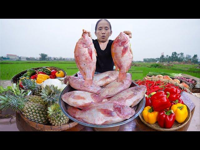 Bà Tân Vlog - Lần Đầu Làm Mâm Cá Diêu Hồng Nướng Và Nồi Lẩu Cá Khổng Lồ