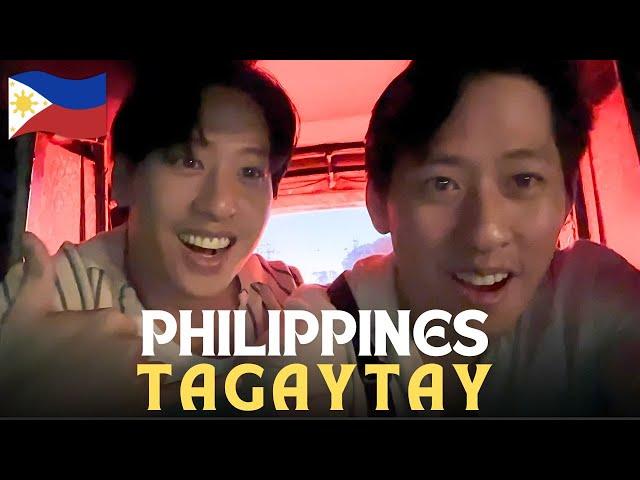 Twins First Impressions of TAGAYTAY CITY Philippines  Trying local BULALO