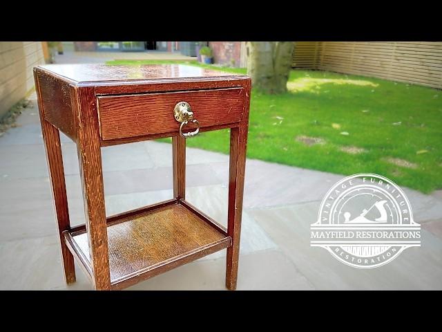 RESTORING British "UTILITY FURNITURE" Oak Hall Table