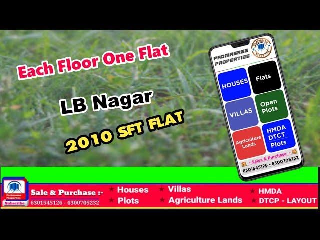 New 3 BHK Flat for Sale in LB Nagar || Hyderabad || 2010 Sft Flat || Padmasree Properties