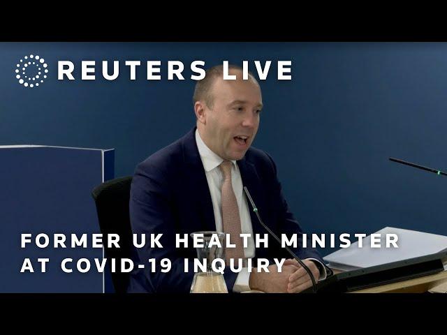 LIVE: Matt Hancock, Former UK health minister, gives evidence at COVID inquiry