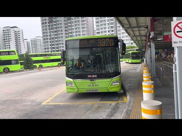 Go-Ahead SG MAN NL323F A22 (Euro 6) SG1843R on Feeder 382G departing Punggol Temp Int