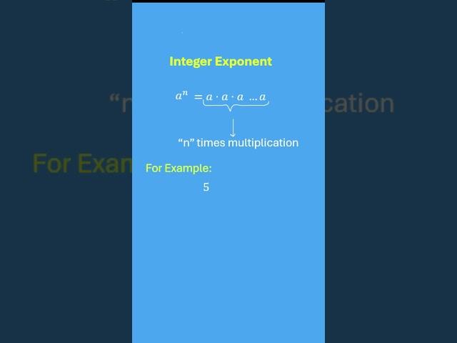 Integer Exponent