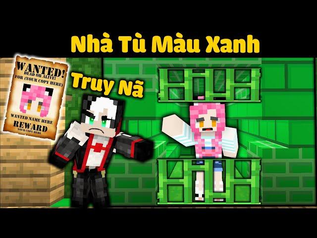 MỀU THỬ THÁCH 24H VƯỢT NGỤC NHÀ TÙ MÀU XANH CỦA THẦN RỪNG TRONG MINECRAFT*REDHOOD TRỐN KHỎI TÙ AXIT