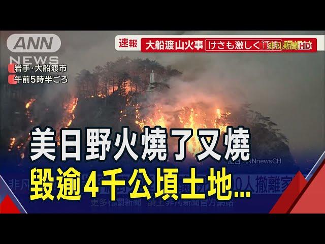 日本岩手縣野火延燒!釀1死.4600人撤離家園 美國東岸野火蔓延...南卡州長宣布緊急狀態｜非凡財經新聞｜20250304