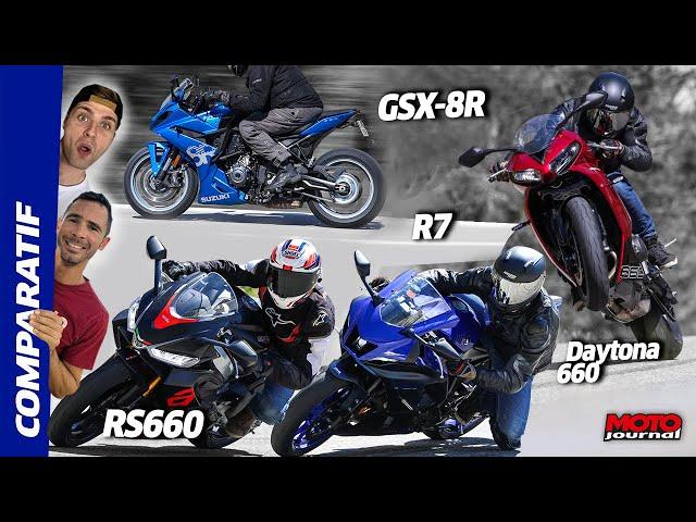 COMPARO#13 - Triumph Daytona 660, Yamaha R7, Suzuki GSX-8R, Aprilia RS660