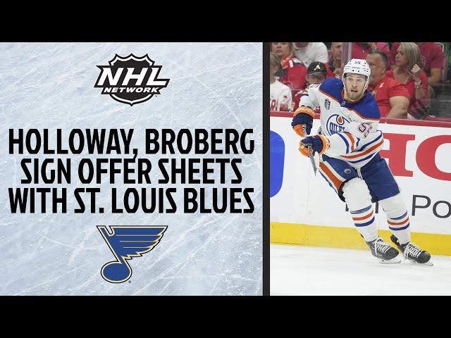 Holloway, Broberg sign offer sheets with Blues