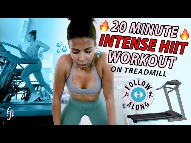 Easiest way to Burn 1000 calories! | 20 MINUTE INTENSE HIIT WORKOUT *TREADMILL follow along