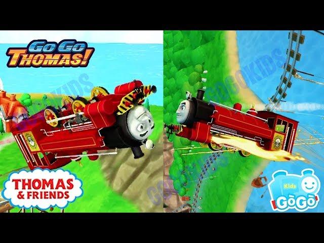 Victor the Red Engine Spinning Crazy Speed - Roaring Falls Racing! Thomas and Friends: GoGo Thomas