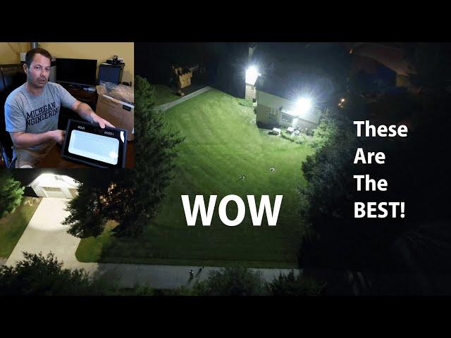  Light Up The Backyard!  11000lm 100w LED Floodlight -  Unboxing, Install and  Review - Olafus