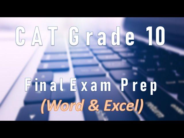 Preparing for Finals(GR 10)