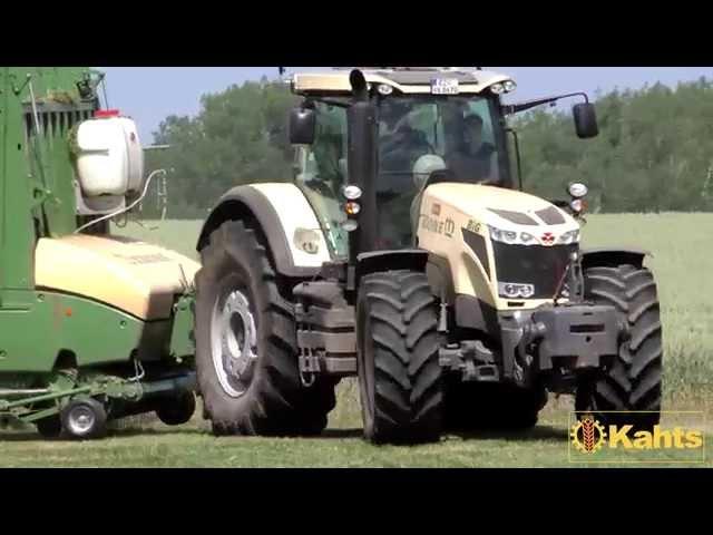 Lohnunternehmen KAHTS / Krone BIG X 580, Krone BIG MF, Massey Ferguson. Gras häckseln 2015