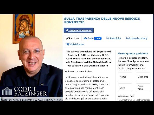 Don Minutella appoggia la petizione per le esequie pontificie. Partecipate al  raduno del 6 ottobre