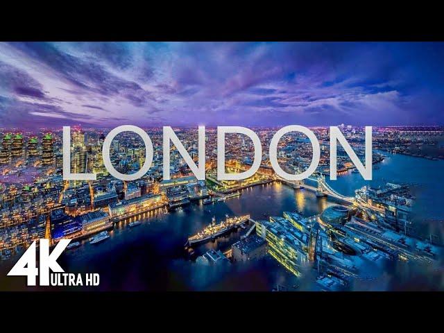 FLYING OVER LONDON (4K UHD) - Relaxing Music Along With Beautiful Nature Videos - 4K Video Ultra HD